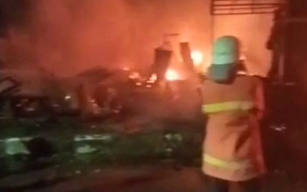 10 Kios Pasar Talang Dilalap Si Jago Merah, Pelaku Pembakaran Diduga Depresi