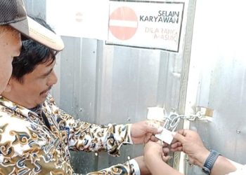 Acuhkan Hasil Musdesus, Pemdes Jungjang Gembok Pintu Proyek Revitalisasi Pembangunan Pasar